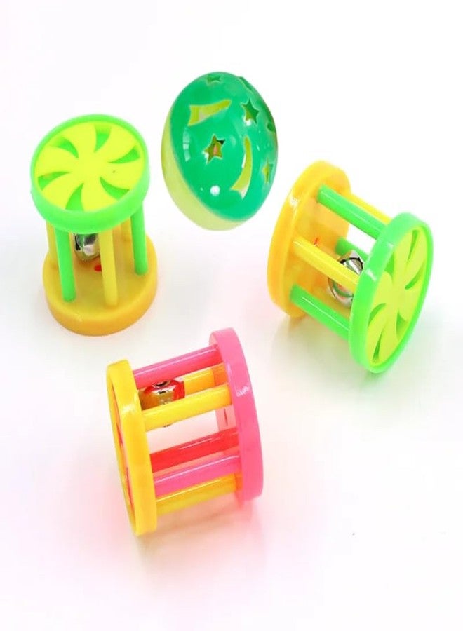 KittuPet Cat Toy Balls,Plastic Ball Cat Toys,Cat Bell Ball,Lattice Balls with Bell Jingle Kitten Toy,Cat Kitten Play Balls for Indoor Kitten Pet Chase Pounce Rattle Play Toys,Random Color 4 pcs Pack - Image 3